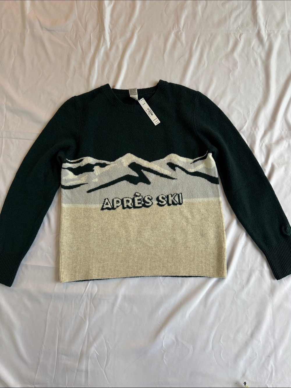Victoria’s Secret Pink Après Ski Colorblock Crewneck Sweater NWT Size S